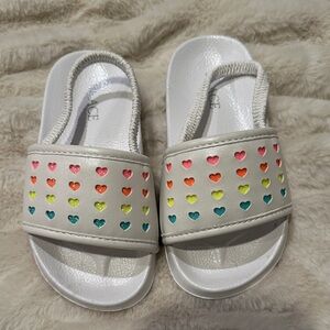 Grace Kids Sandals size 10 with Colorful Heart Accents.  Great condition